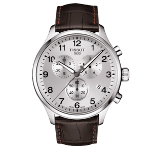 [PREORDER] TISSOT CHRONO XL CLASSIC SILVER DIAL DARK BROWN LEATHER MENS WATCH T116.617.16.037.00