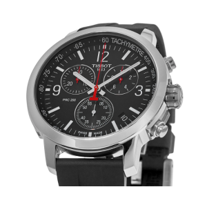 [PREORDER] TISSOT PRC 200 CHRONOGRAPH BLACK DIAL BLACK SILICONE MENS WATCH T114.417.17.057.00 - Image 5