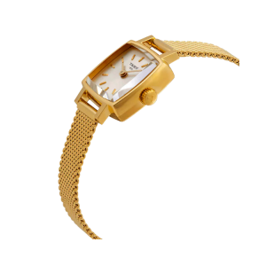 [PREORDER] TISSOT LOVELY SQUARE SILVER DIAL GOLD MESH LADIES WATCH T058.109.33.031.00 - Image 2