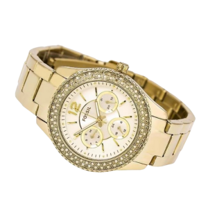 [READY STOCK] FOSSIL STELLA CHRONOGRAPH GOLD DIAL STEEL LADIES WATCH ES3589 - Image 5