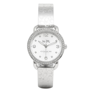[READY STOCK] COACH MINI DELANCEY SILVER DIAL SILVER BRACELET LADIES WATCH 14502353