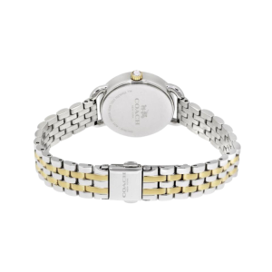 [READY STOCK] COACH MINI DELANCEY CRYSTAL WHITE MOTHER OF PEARL DIAL TWO TONE STEEL LADIES WATCH 14502480 - Image 3