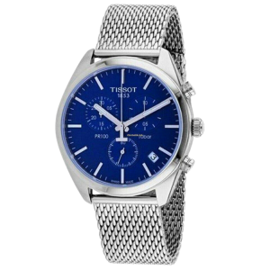 [PREORDER] TISSOT PR100 CHRONOGRAPH BLUE DIAL SILVER MESH MENS WATCH T101.417.11.041.00 - Image 5