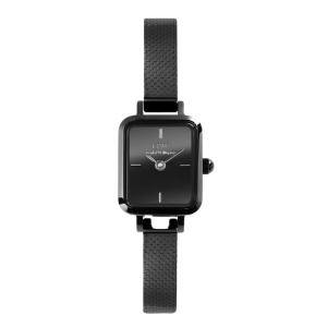 [PREORDER] DANIEL WELLINGTON QUADRO MINI REFLECTION BLACK DIAL BLACK MESH LADIES WATCH