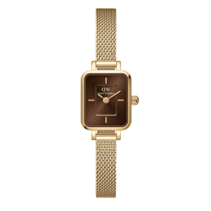 [PREORDER] DANIEL WELLINGTON QUADRO MINI EVERGOLD AMBER MESH LADIES WATCH