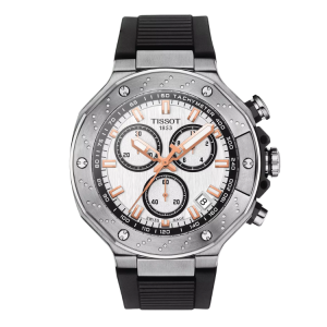 [PREORDER] TISSOT T-RACE CHRONOGRAPH WHITE DIAL SILVER CASE BLACK SILICONE MENS WATCH T141.417.17.011.00