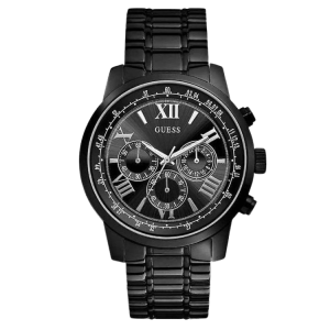 [PREORDER] GUESS HORIZON BLACK DIAL BLACK STEEL MENS WATCH W0379G2