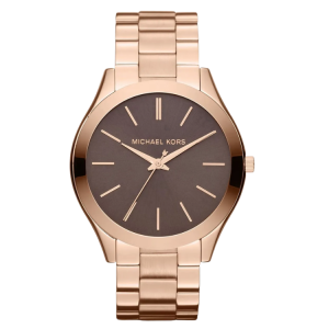 [READY STOCK]  MICHAEL KORS SLIM RUNWAY BROWN DIAL ROSEGOLD STEEL LADIES WATCH MK3181