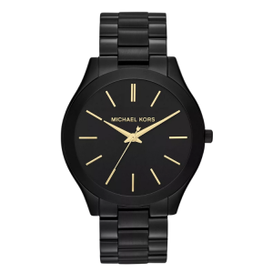 [READY STOCK]  MICHAEL KORS SLIM RUNWAY BLACK DIAL BLACK STEEL LADIES WATCH MK3221