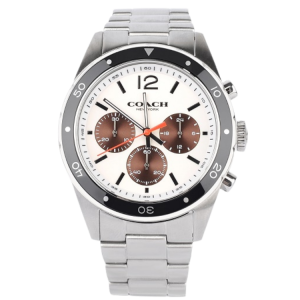 [PREORDER] COACH SULLIVAN CHRONOGRAPH WHITE DIAL SILVER STEEL MENS WATCH 14602033
