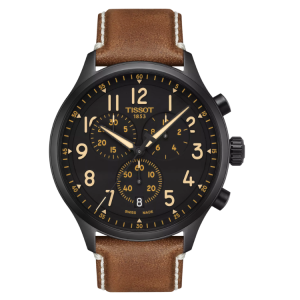 [PREORDER] TISSOT CHRONO XL BLACK DIAL BROWN LEATHER MENS WATCH T116.617.36.052.03