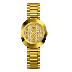 [READY STOCK] RADO DIASTAR AUTOMATIC YELLOW GOLD DIAL GOLD STEEL BRACELET LADIES WATCH R12416643