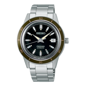 [READY STOCK] SEIKO PRESAGE STYLE 60'S AUTOMATIC BLACK DIAL GRAY STEEL MENS WATCH SRPG07J1