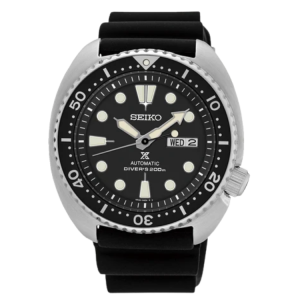 [READY STOCK] SEIKO PROSPEX TURTLE AUTOMATIC BLACK DIAL BLACK SILICONE MENS WATCH SRPE93K1