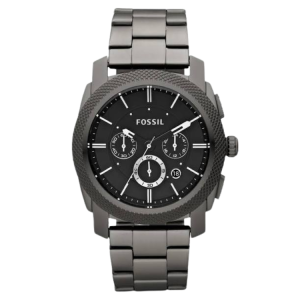 [READY STOCK] FOSSIL MACHINE CHRONOGRAPH BLACK DIAL SMOKE STEEL MENS WATCH FS4662