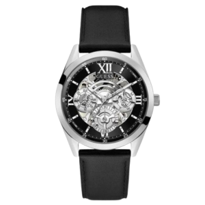 [READY STOCK] GUESS TAILOR BLACK DIAL BLACK LEATHER MENS WATCH GW0389G1