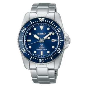 [READY STOCK] SEIKO PROSPEX SEA SOLAR DIVER AUTOMATIC BLUE DIAL GRAY STEEL MENS WATCH SNE585P1