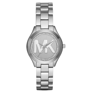 [READY STOCK]  MICHAEL KORS MINI SLIM RUNWAY SILVER DIAL SILVER STEEL LADIES WATCH MK3548