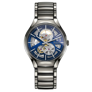 [READY STOCK] RADO TRUE OPEN HEART AUTOMATIC BLUE DIAL GUNMETAL CERAMIC BRACELET MENS WATCH R27510202