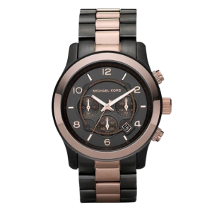 [PREORDER] MICHAEL KORS RUNWAY CHRONOGRAPH BLACK DIAL TWO TONE STEEL MENS WATCH MK8189
