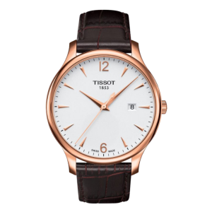 [PREORDER] TISSOT EVERYTIME SILVER DIAL ROSEGOLD CASE BROWN LEATHER MENS WATCH T063.610.36.037.00
