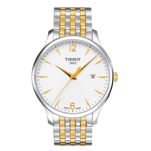 [PREORDER] TISSOT TRADITION SILVER DIAL TWO TONE STEEL MENS WATCH T063.610.22.037.00