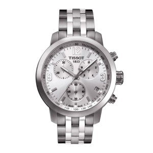 [PREORDER] TISSOT PRC 200 CHRONOGRAPH SILVER DIAL SILVER STEEL MENS WATCH T055.417.11.037.00
