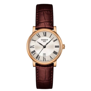 [PREORDER] TISSOT CARSON PREMIUM LADY SILVER DIAL BROWN LEATHER LADIES T122.210.36.033.00