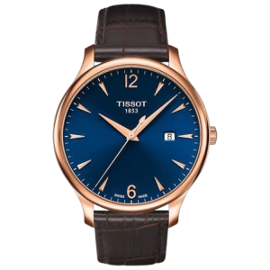 [PREORDER] TISSOT TRADITION BLUE DIAL BROWN LEATHER MENS WATCH T063.610.36.047.00