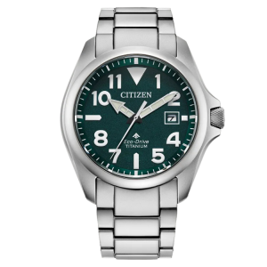 [READY STOCK] CITIZEN PROMASTER TOUGH DARK GREEN DIAL SILVER STEEL MENS WATCH BN0241-59W